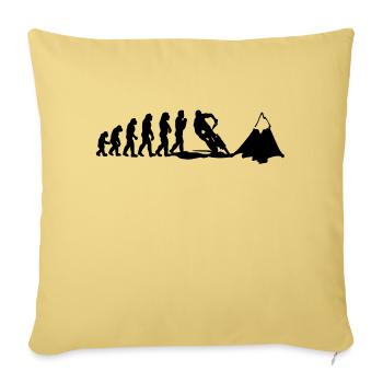 mountain bike evolution - Sofa pillowcase 17,3'' x 17,3'' (45 x 45 cm) - washed yellow - Front
