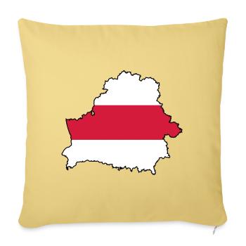 Silhouette of Belarus - Sofa pillowcase 17,3'' x 17,3'' (45 x 45 cm) - washed yellow - Front