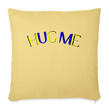 hug me - Sofa pillowcase 17,3'' x 17,3'' (45 x 45 cm) - washed yellow - Front