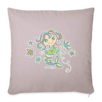 Petite Sirène - Housse de coussin décorative 45 x 45 cm - taupe clair - Devant