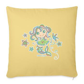 Petite Sirène - Housse de coussin décorative 45 x 45 cm - jaune délavé - Devant
