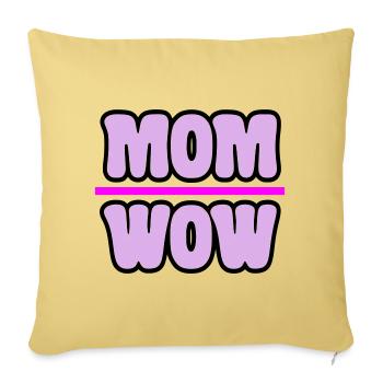 mom - Sofa pillowcase 17,3'' x 17,3'' (45 x 45 cm) - washed yellow - Front