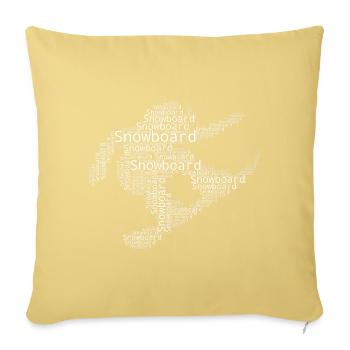 Snowboard Love to Dress Up for Women - Sofa pillowcase 17,3'' x 17,3'' (45 x 45 cm) - washed yellow - Front