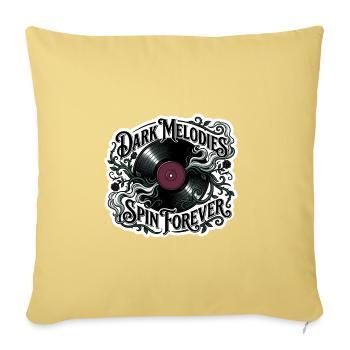 Dark Melodies Spin Forever - Sofa pillowcase 17,3'' x 17,3'' (45 x 45 cm) - washed yellow - Front