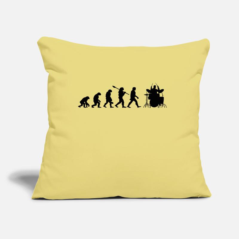 Evolution Drummer Player Drummer Player Geschenk Sofakissenbezug 45 x 45 cm