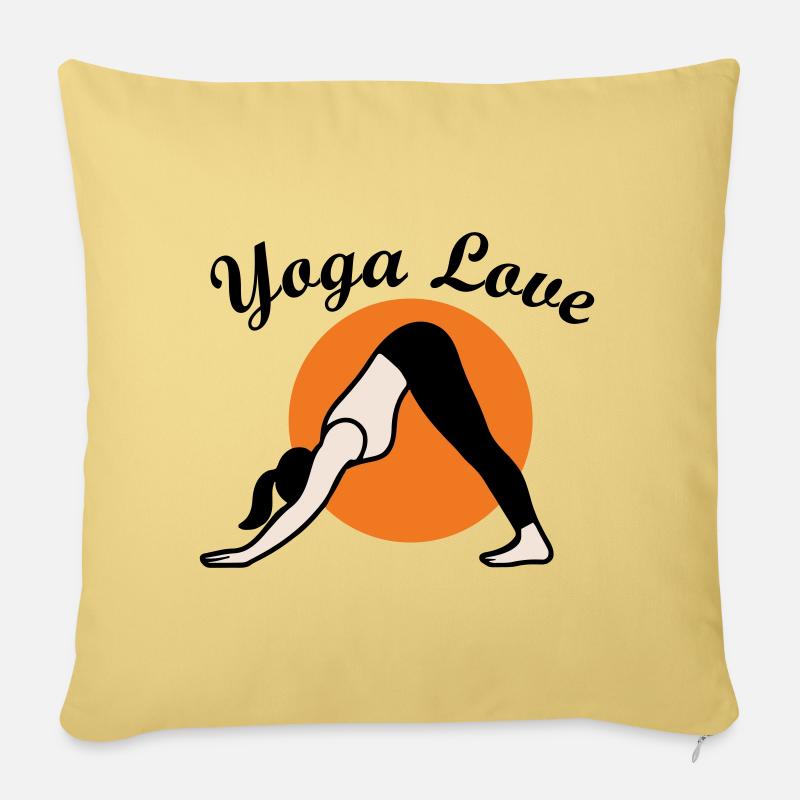 Yoga  - Sofakissenbezug 45 x 45 cm - Hellgelb