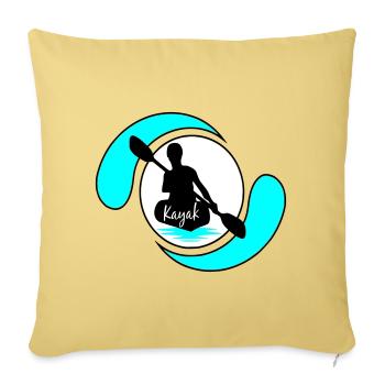 Kayak - Sofa pillowcase 17,3'' x 17,3'' (45 x 45 cm) - washed yellow - Front