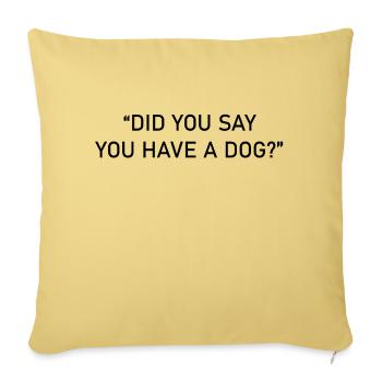 Hund Chien - Housse de coussin décorative 45 x 45 cm - jaune délavé - Devant