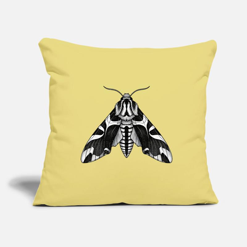 Moth Shadow Pattern Moth Black Moth Sofa pillowcase 17,3'' x 17,3'' (45 x 45 cm)