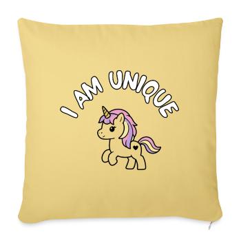 I'm a unique unicorn - Sofa pillowcase 17,3'' x 17,3'' (45 x 45 cm) - washed yellow - Front