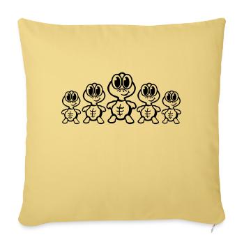 schildkroeten_comic_t1 - Housse de coussin décorative 45 x 45 cm - jaune délavé - Devant