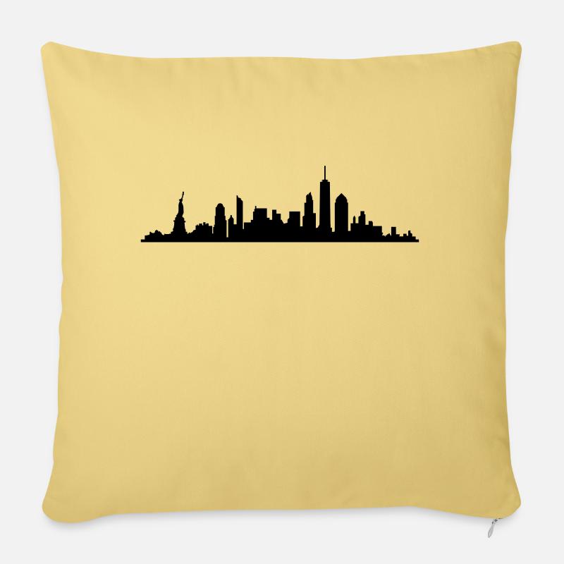 Skyline New York - Sofakissenbezug 45 x 45 cm - Hellgelb