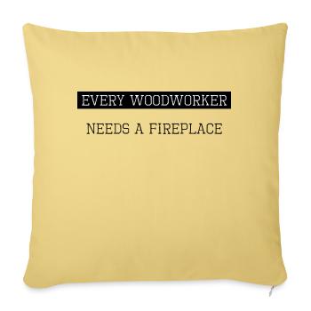 badge carpenter funny bday arborists - Sofa pillowcase 17,3'' x 17,3'' (45 x 45 cm) - washed yellow - Front