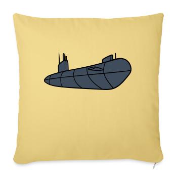 sous-marin Plongée sous-marine Plongée Capitaine de sous-marin - Housse de coussin décorative 45 x 45 cm - jaune délavé - Devant