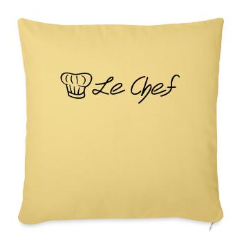 le_chef__f1 - Sofa pillowcase 17,3'' x 17,3'' (45 x 45 cm) - washed yellow - Front