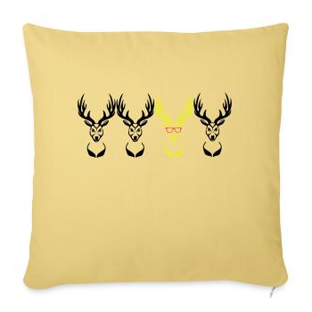 Be different! Réservé Nerd Geek 3c - Housse de coussin décorative 45 x 45 cm - jaune délavé - Devant