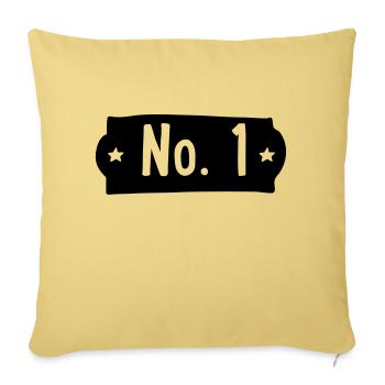 no. 1 - Sofa pillowcase 17,3'' x 17,3'' (45 x 45 cm) - washed yellow - Front