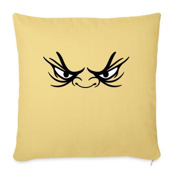 evil monster eyes horror hunger funny funny co - Sofa pillowcase 17,3'' x 17,3'' (45 x 45 cm) - washed yellow - Front