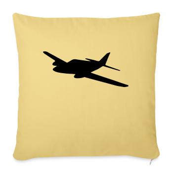 Leichtflugzeug - Sofakissenbezug 45 x 45 cm - Hellgelb - Vorne