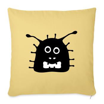 Covi the crazy corona virus - Sofa pillowcase 17,3'' x 17,3'' (45 x 45 cm) - washed yellow - Front