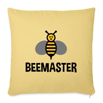 Beemaster (abeille) - Housse de coussin décorative 45 x 45 cm - jaune délavé - Devant