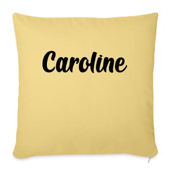 Caroline - Sofakissenbezug 45 x 45 cm - Hellgelb - Vorne