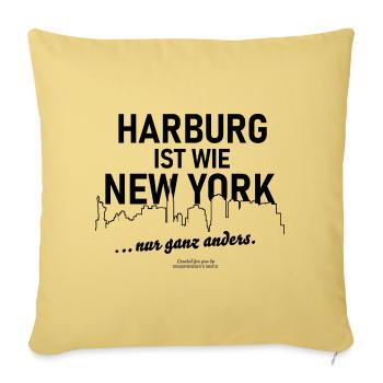 Harburg ist wie New York - Sofakissenbezug 45 x 45 cm - Hellgelb - Vorne