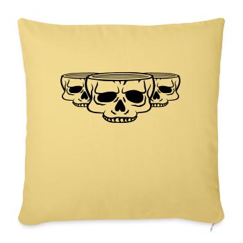 Team Friends Cup Skull - Sofa pillowcase 17,3'' x 17,3'' (45 x 45 cm) - washed yellow - Front