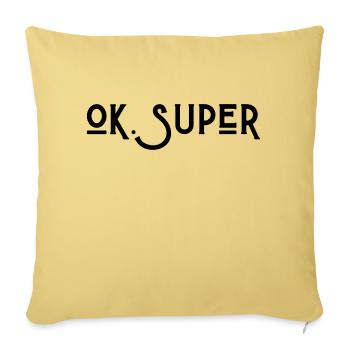 Ok Super - Housse de coussin décorative 45 x 45 cm - jaune délavé - Devant