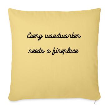 lumber forestry funny craftsmen design joke - Sofakissenbezug 45 x 45 cm - Hellgelb - Vorne