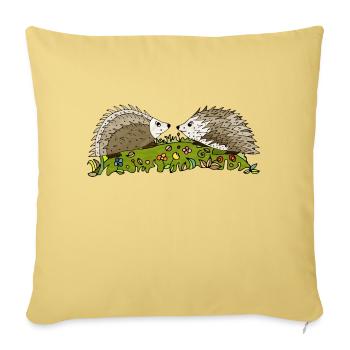 Igel - Sofakissenbezug 45 x 45 cm - Hellgelb - Vorne