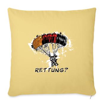 Parachutist - Sofa pillowcase 17,3'' x 17,3'' (45 x 45 cm) - washed yellow - Front