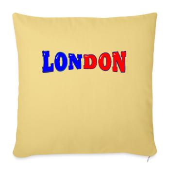 LON DON DISTORTION - Sofa pillowcase 17,3'' x 17,3'' (45 x 45 cm) - washed yellow - Front