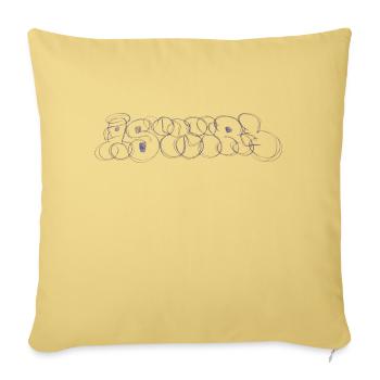 Throw up T-Shirt - Sofa pillowcase 17,3'' x 17,3'' (45 x 45 cm) - washed yellow - Front
