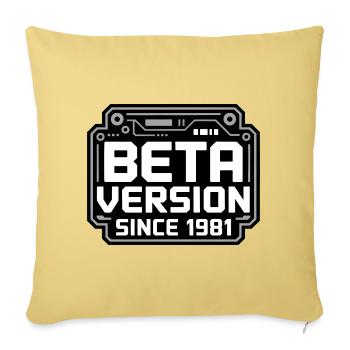 Retro Tech Logo Design - Sofakissenbezug 45 x 45 cm - Hellgelb - Vorne