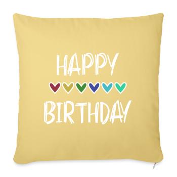 1. 1 year. 1st ANNIVERSARY. 1 YEAR ANNIVERSARY - Sofa pillowcase 17,3'' x 17,3'' (45 x 45 cm) - washed yellow - Front