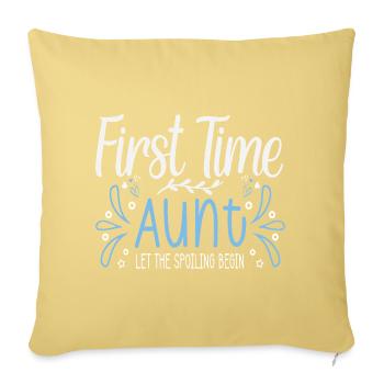 First Time Aunt Soon Aunt - Sofa pillowcase 17,3'' x 17,3'' (45 x 45 cm) - washed yellow - Front