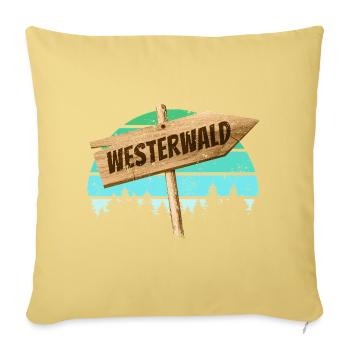 Westerwald Rhineland-Palatinate Germany Souvenir - Sofa pillowcase 17,3'' x 17,3'' (45 x 45 cm) - washed yellow - Front