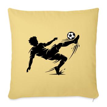 Fallrückzieher Fussball Silhouette - Sofakissenbezug 45 x 45 cm - Hellgelb - Vorne