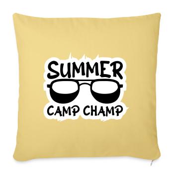 Summer Camp Champ Fun Kids Outdoor Adventure - Sofa pillowcase 17,3'' x 17,3'' (45 x 45 cm) - washed yellow - Front
