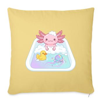Bathtubs Axolotl - Sofa pillowcase 17,3'' x 17,3'' (45 x 45 cm) - washed yellow - Front