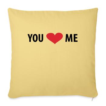 You love Me - Sofakissenbezug 45 x 45 cm - Hellgelb - Vorne