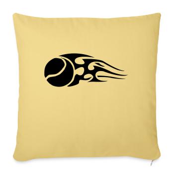 tennisball_flames_black - Sofakissenbezug 45 x 45 cm - Hellgelb - Vorne