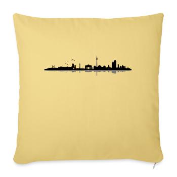 berlin horizon - Housse de coussin décorative 45 x 45 cm - jaune délavé - Devant