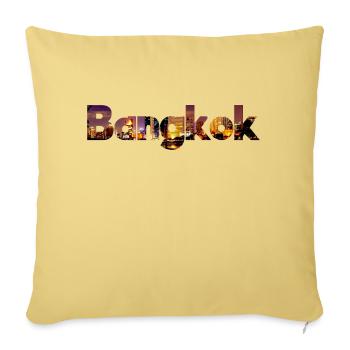 Bangkok - Housse de coussin décorative 45 x 45 cm - jaune délavé - Devant