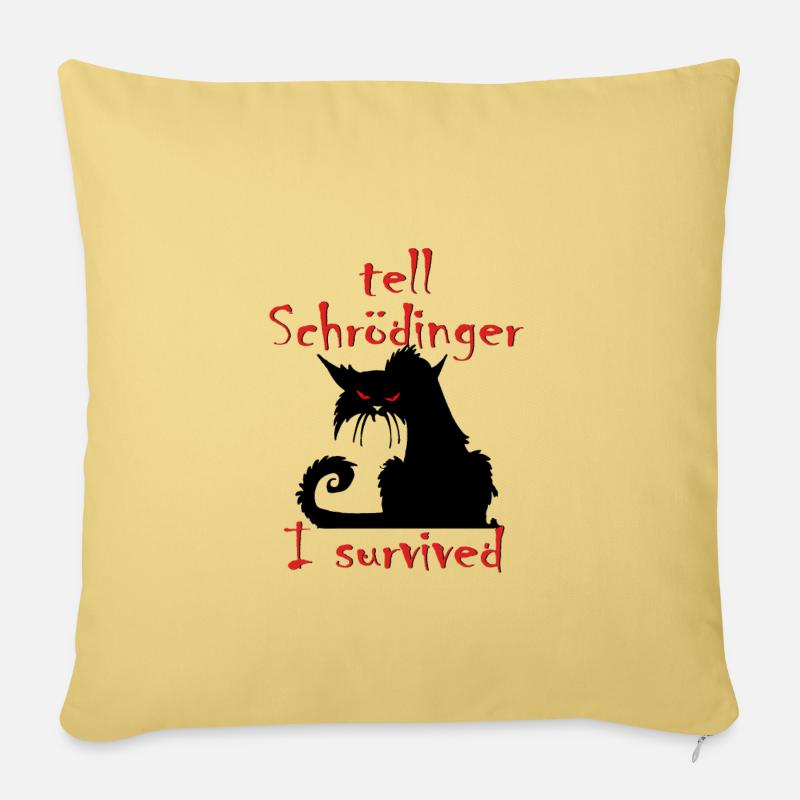 schrödingers katze - Sofakissenbezug 45 x 45 cm - Hellgelb