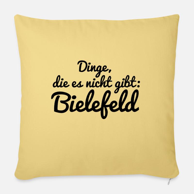 Bielefeld gibt es nicht - Sofakissenbezug 45 x 45 cm - Hellgelb