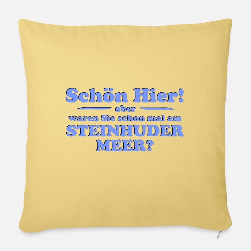 steinhuder Meer lustiger Spruch - Sofakissenbezug 45 x 45 cm - Hellgelb