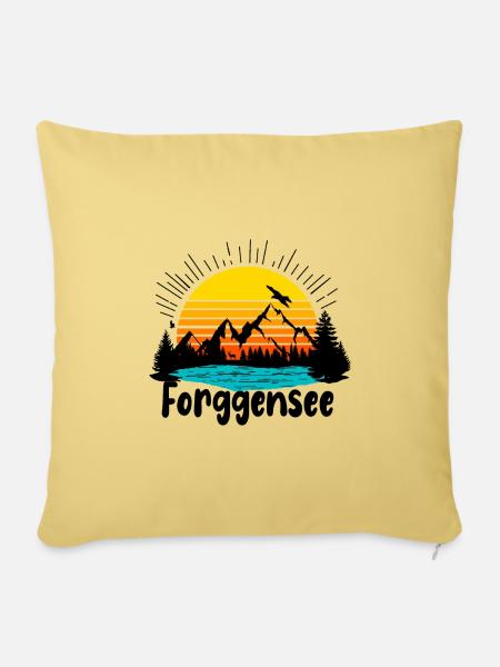 Forggensee - Sofakissenbezug 45 x 45 cm - Hellgelb
