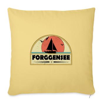Forggensee - Sofakissenbezug 45 x 45 cm - Hellgelb - Vorne